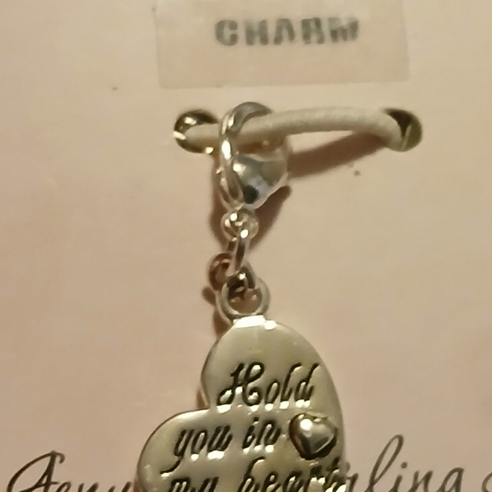 Genuine Sterling Silver Heart Charm Pendant
